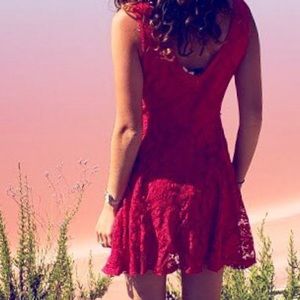 Pink lace dress from Nordstrom